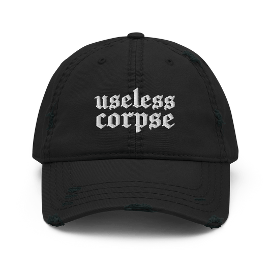 Useless Corpse Gothic Distressed Dad Cap Goth Cloth Co.