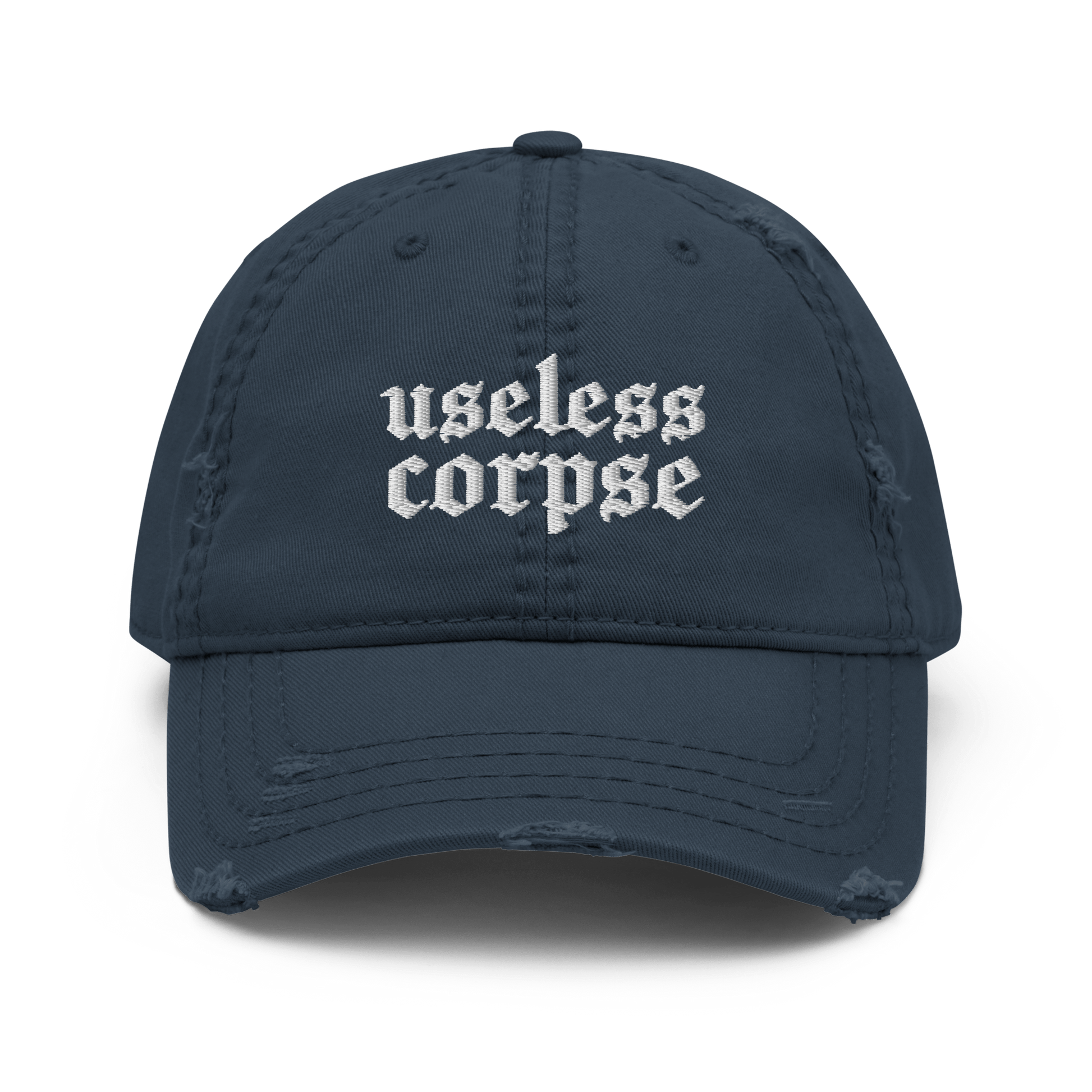 Useless Corpse Gothic Distressed Dad Cap Goth Cloth Co.