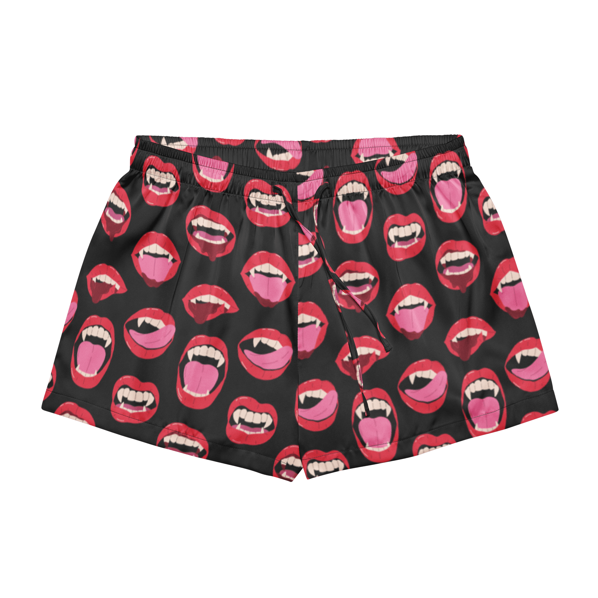 Vampire Kiss Silky Pajama Shorts Goth Cloth Co.