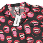 Vampire Kiss Silky Pajama Top Goth Cloth Co.