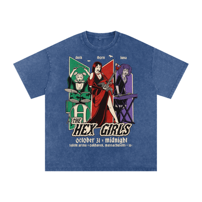 Vintage Hex Girls Acid Wash Oversized Tee Goth Cloth Co.