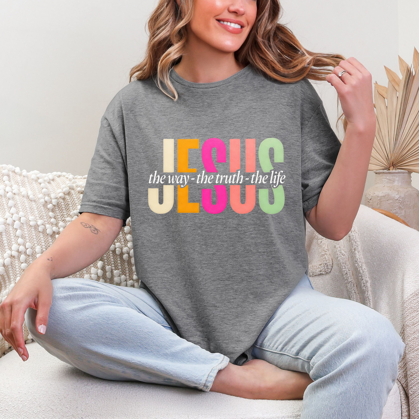 Way, Truth & Light in Grey Graphic Tee and Sweatshirt Thread & Co. Boutique, LLC