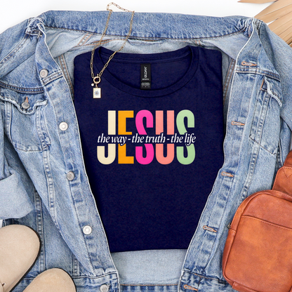 Way, Truth & Light in Navy Graphic Tee and Sweatshirt Thread & Co. Boutique, LLC
