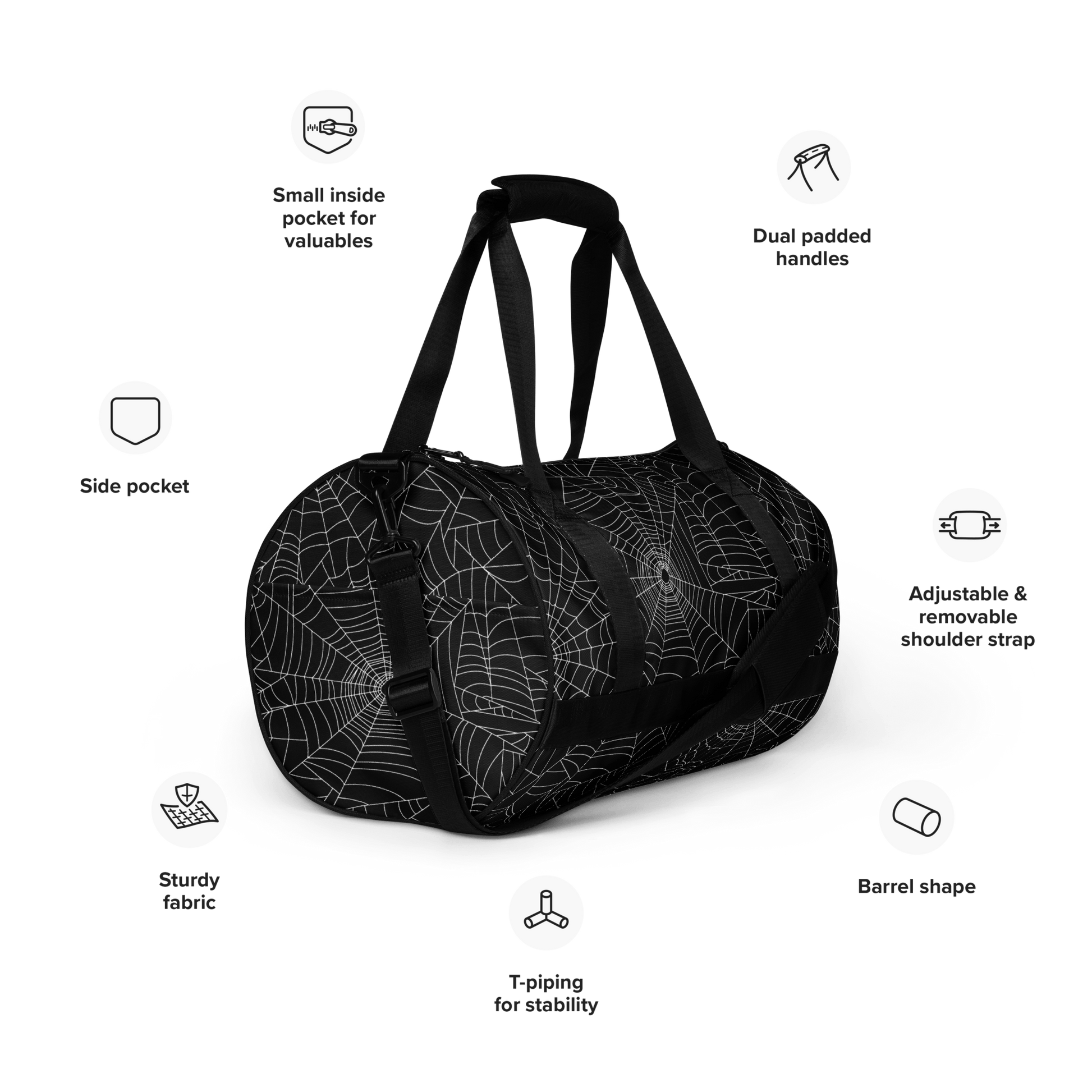 Web Weaver Gym Bag Goth Cloth Co.
