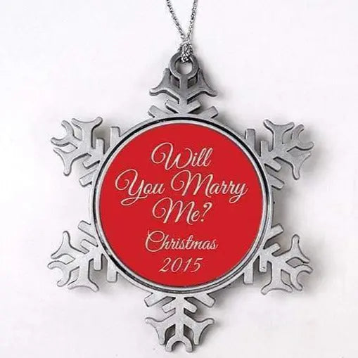 Will You Marry Me Christmas Ornament Joyful Moose