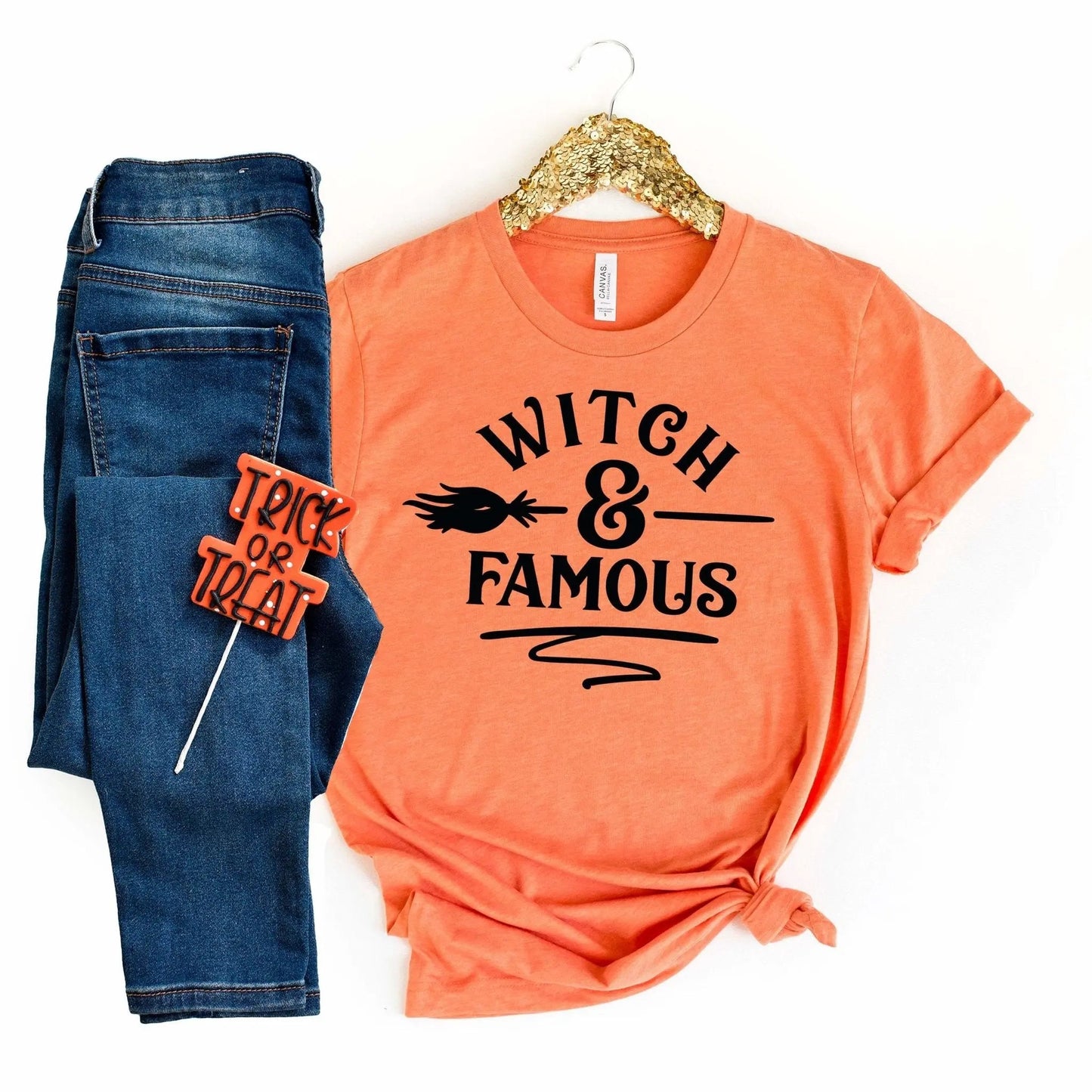 Witch & Famous Halloween Tshirt, Funny halloween shirt, Funny Witch Halloween T-shirt Joyful Moose