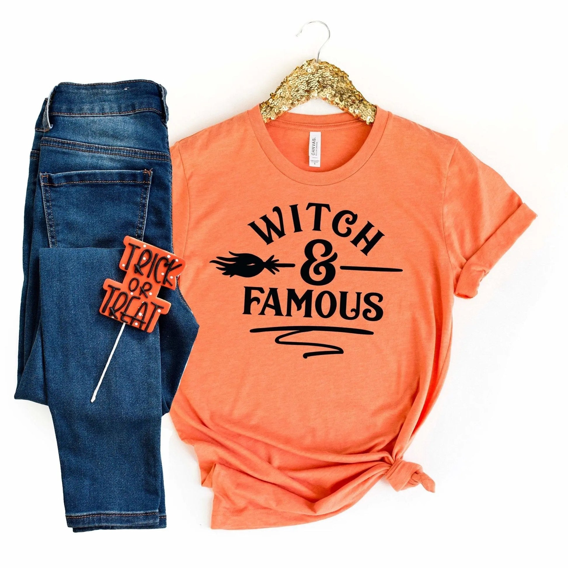 Witch & Famous Halloween Tshirt, Funny halloween shirt, Funny Witch Halloween T-shirt Joyful Moose