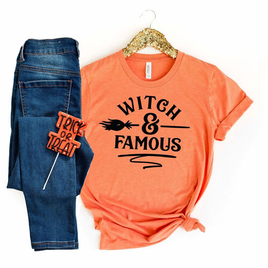 Witch & Famous Halloween Tshirt, Funny halloween shirt, Funny Witch Halloween T-shirt Joyful Moose