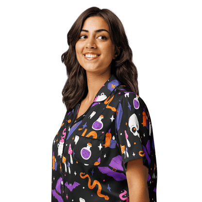 Witch's Whimsy Silky Pajama Top Goth Cloth Co.