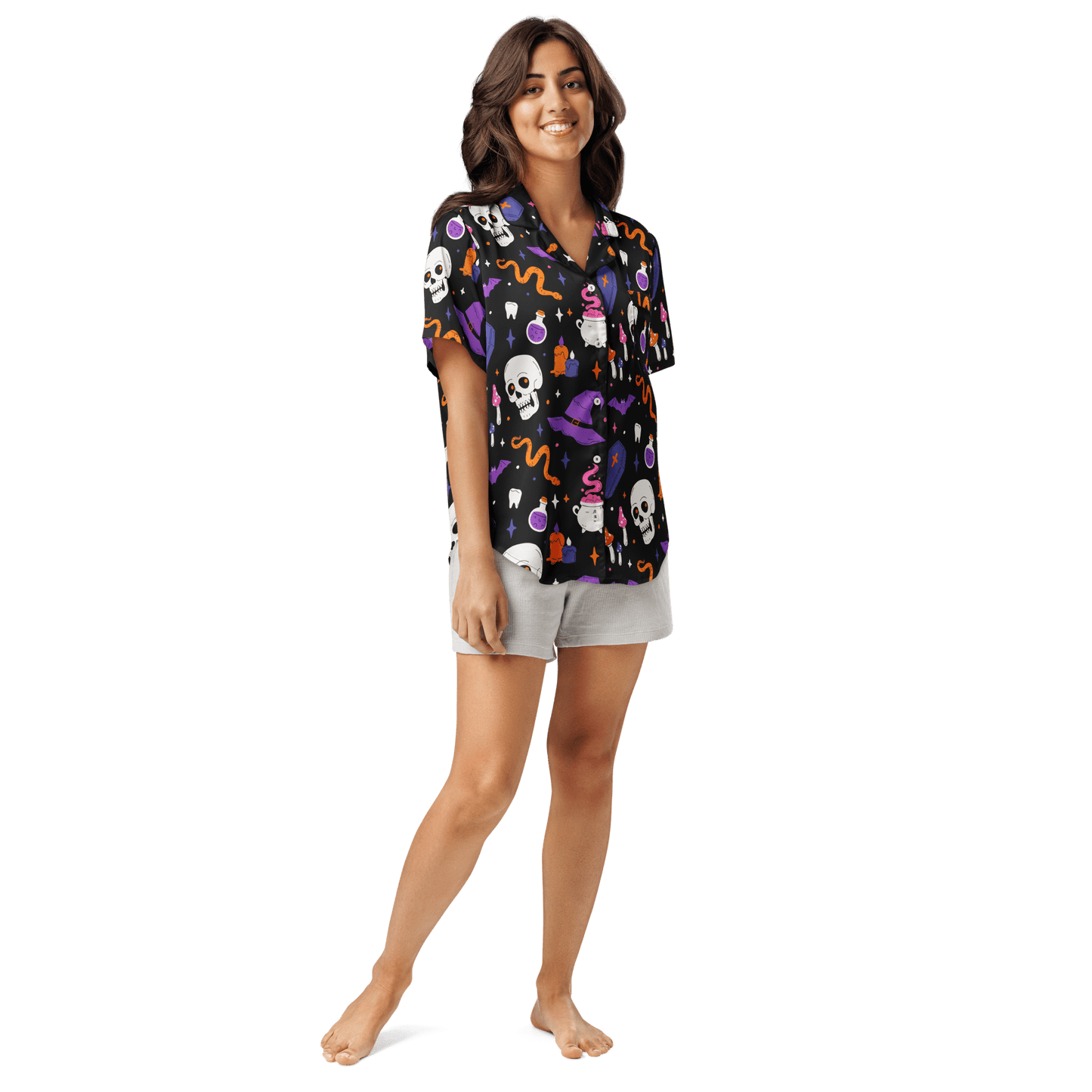 Witch's Whimsy Silky Pajama Top Goth Cloth Co.