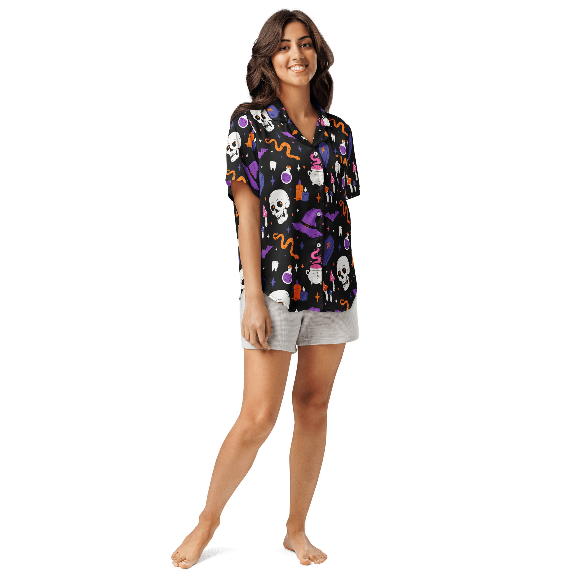 Witch's Whimsy Silky Pajama Top Goth Cloth Co.