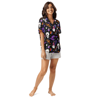Witch's Whimsy Silky Pajama Top Goth Cloth Co.