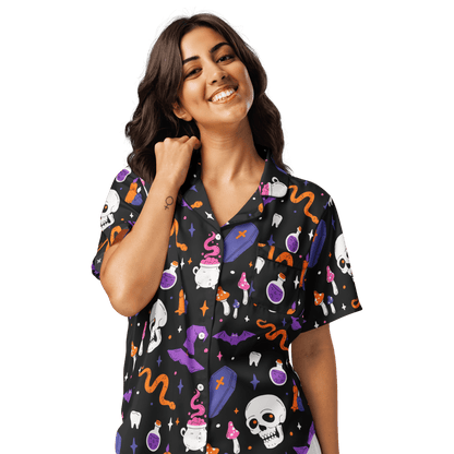 Witch's Whimsy Silky Pajama Top Goth Cloth Co.