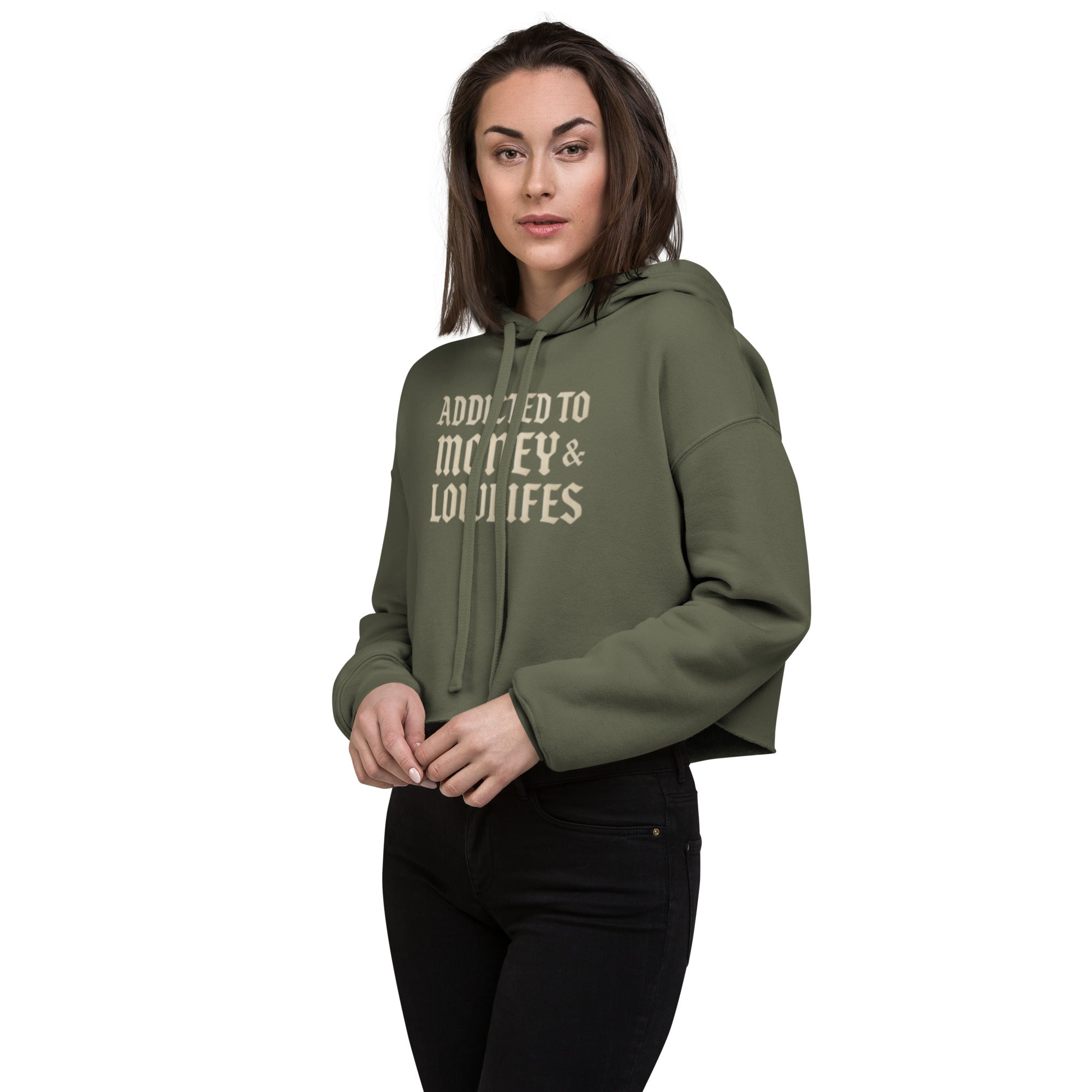 Addicted Crop Hoodie Wild Cactus Boutique